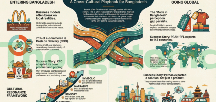 A senior strategist’s guide to Cross-Cultural Branding in 2025. We analyze how Bangladeshi brands like Walton and Pathao go global, and how foreign giants like Domino's localize for Dhaka.