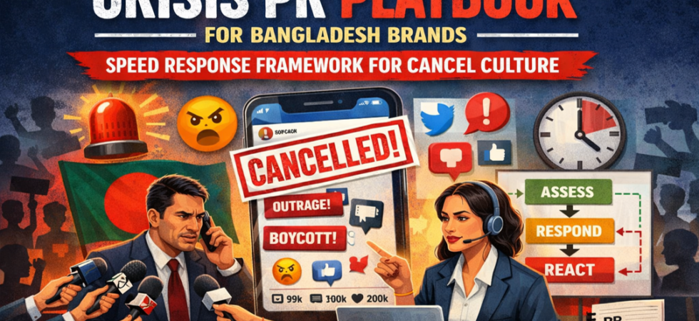 Crisis PR playbook for Bangladesh brands — speed response framework for cancel culture