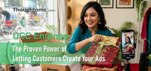 A Bangladeshi customer filming an unboxing video on their smartphone for a local brand's UGC campaign